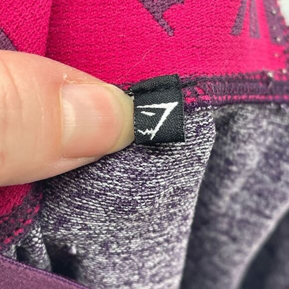 Gymshark Womens Activewear Leggings Seamless Pull On Fitted Purple Size Small - Picture 7 of 9